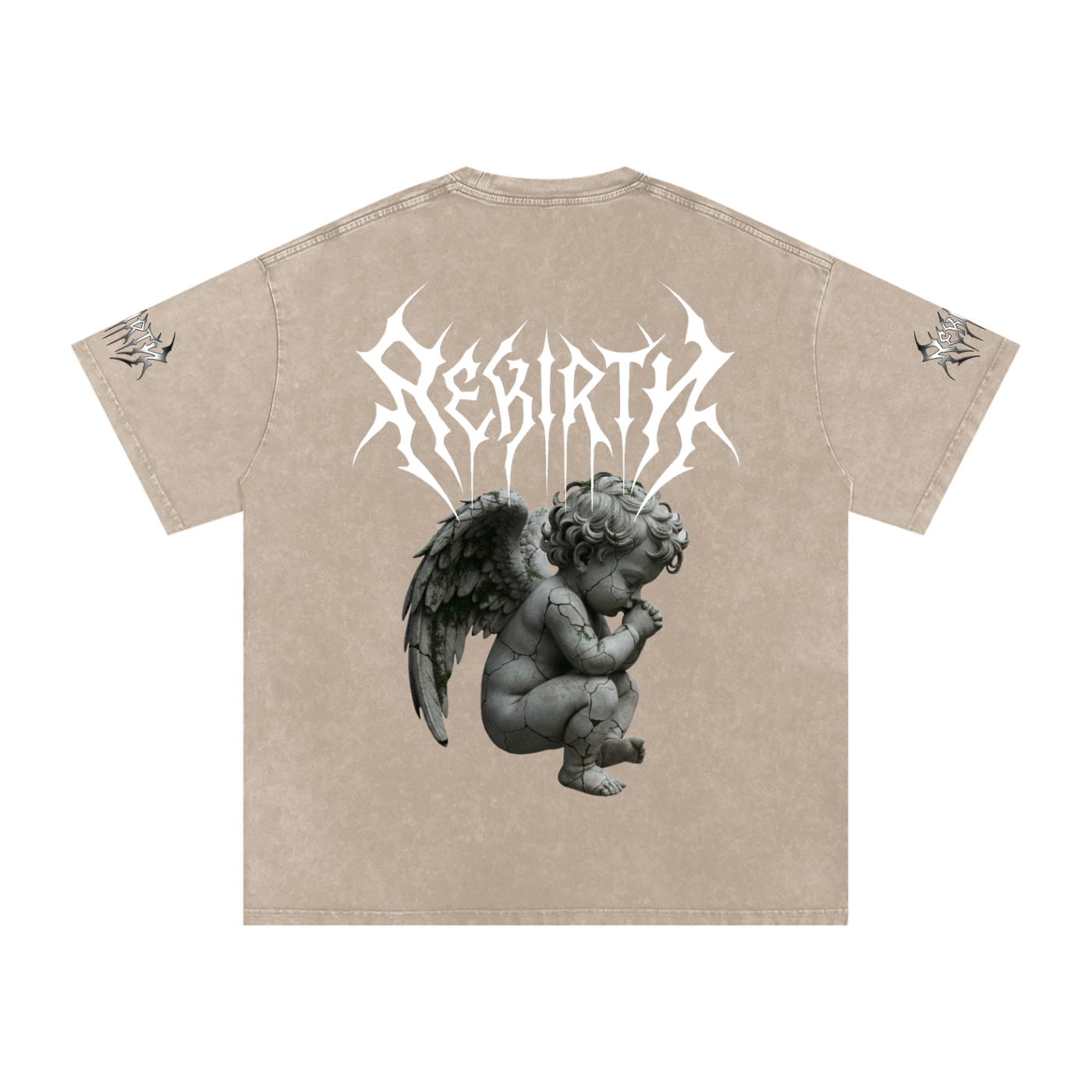 Snow Washed Oversized Cotton T-Shirt