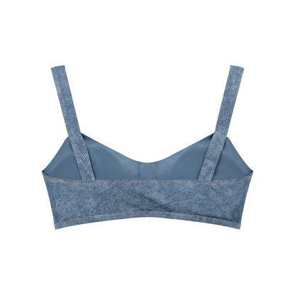 Women's Faux Denim Sports Bra