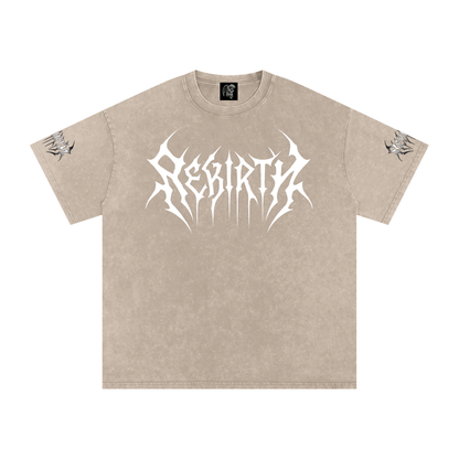 Snow Washed Oversized Cotton T-Shirt