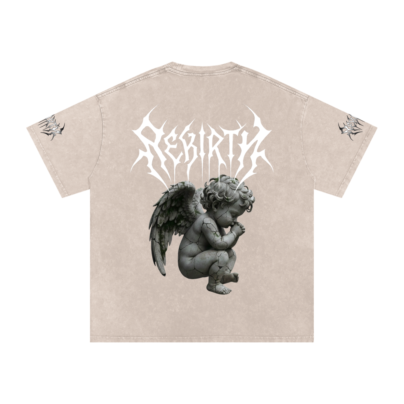 Snow Washed Oversized Cotton T-Shirt