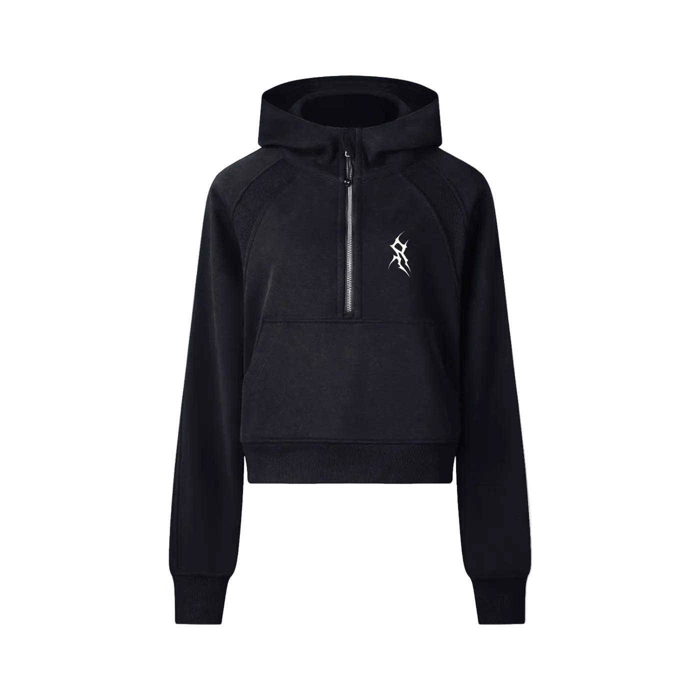 Cropped Half-Zip Hoodie