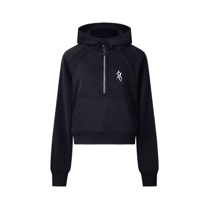 Cropped Half-Zip Hoodie