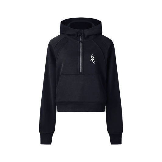 Cropped Half-Zip Hoodie