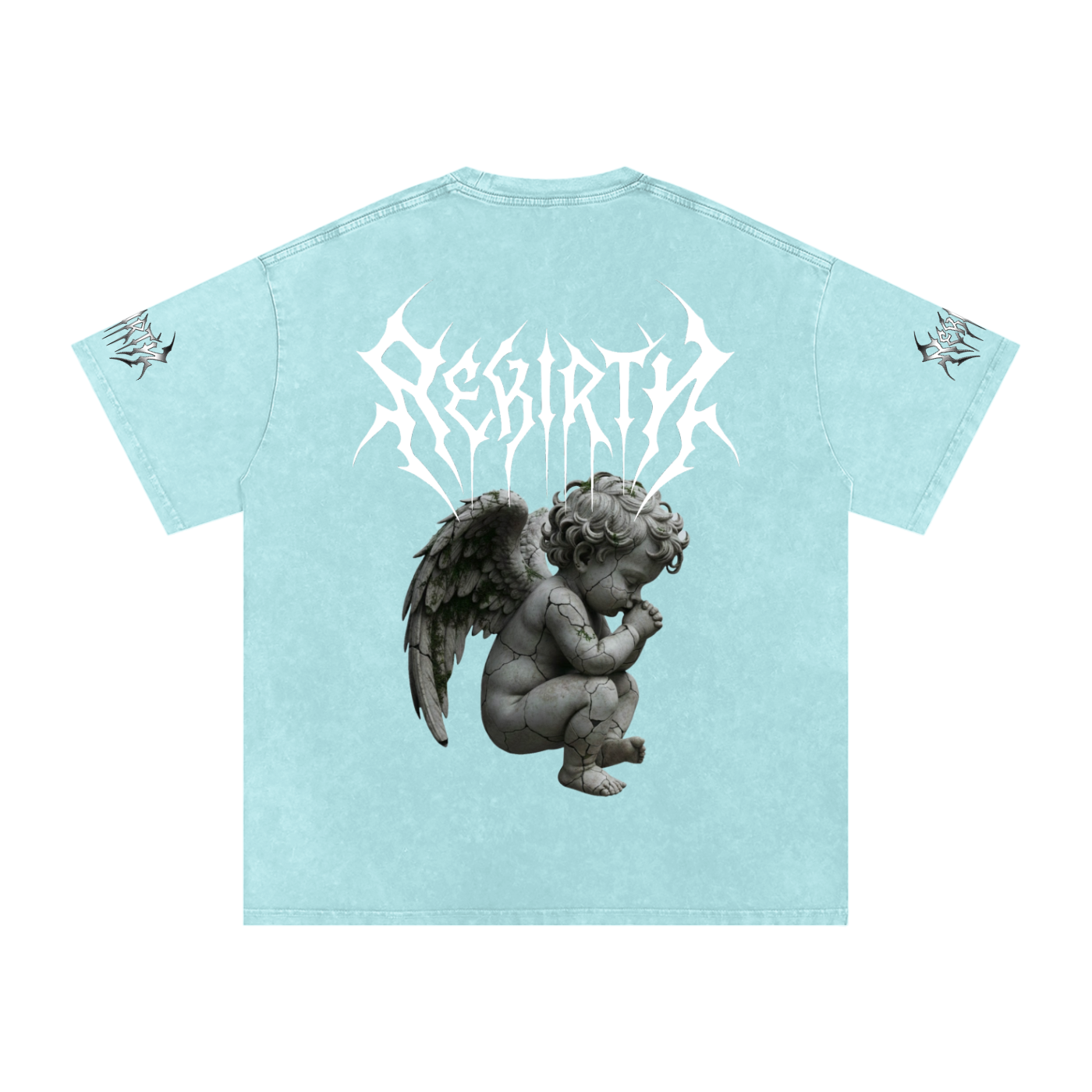 Snow Washed Oversized Cotton T-Shirt