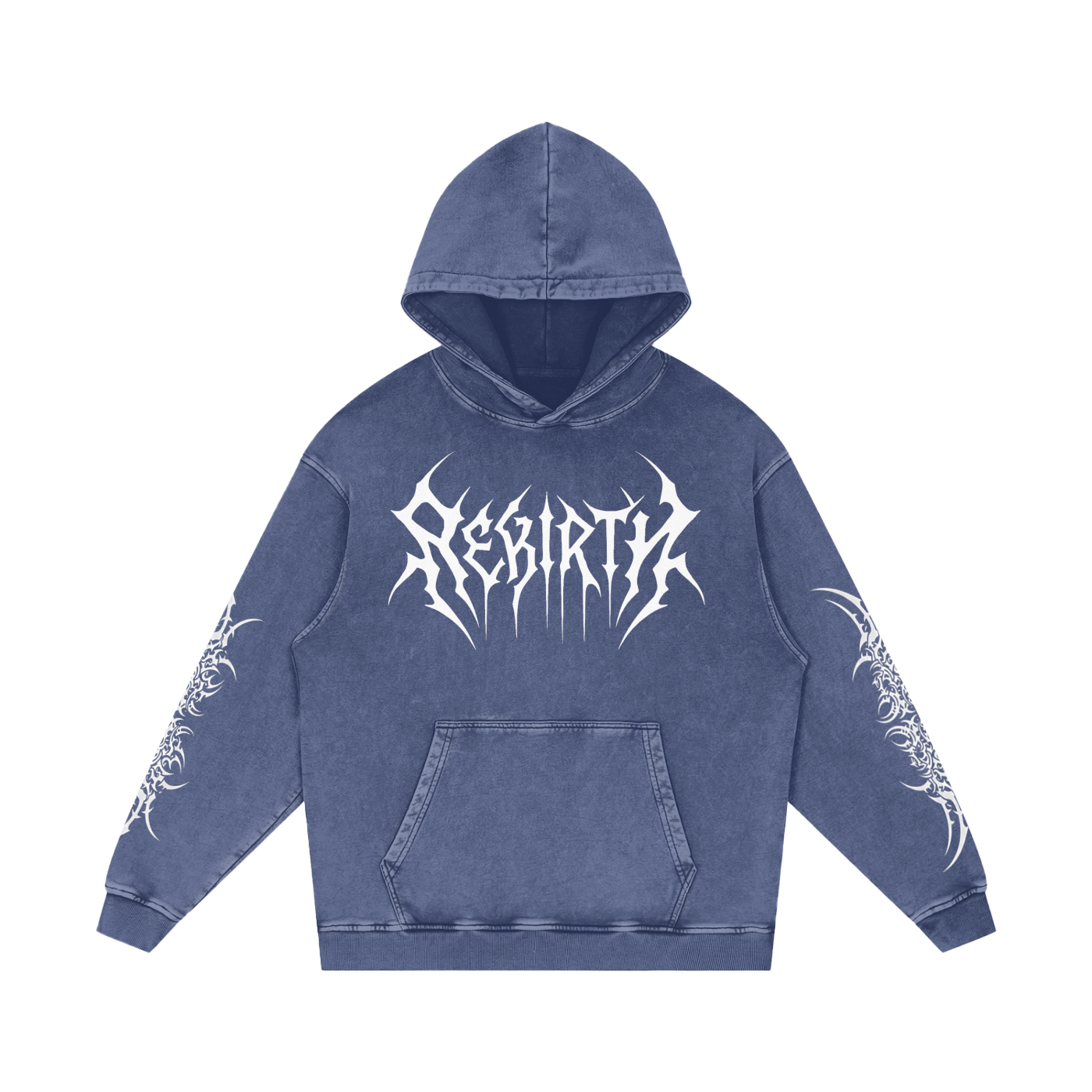 Snow Washed Loose Cotton Hoodie