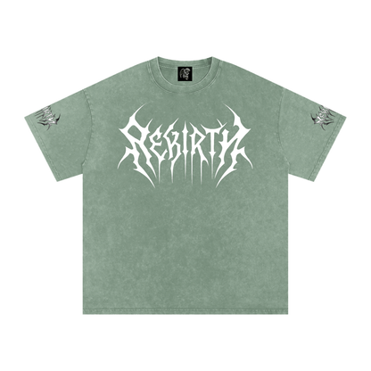 Snow Washed Oversized Cotton T-Shirt