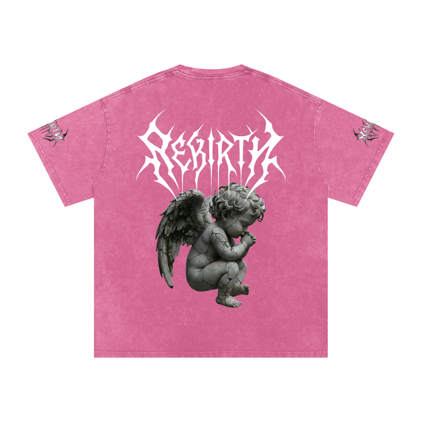 Snow Washed Oversized Cotton T-Shirt