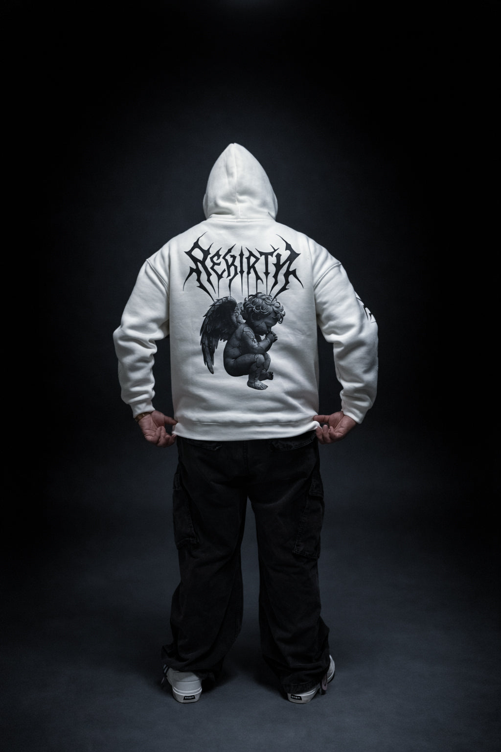 White Oversize Fleeced Hoodie