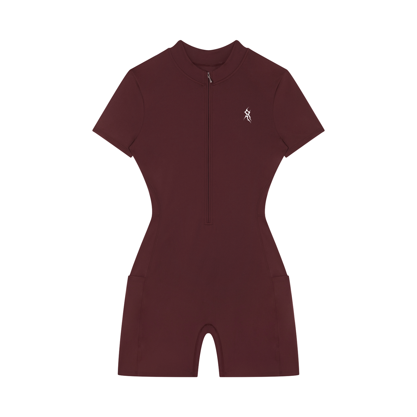 Women's Quarter-Zip Short Sleeve Romper
