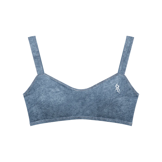 Women's Faux Denim Sports Bra