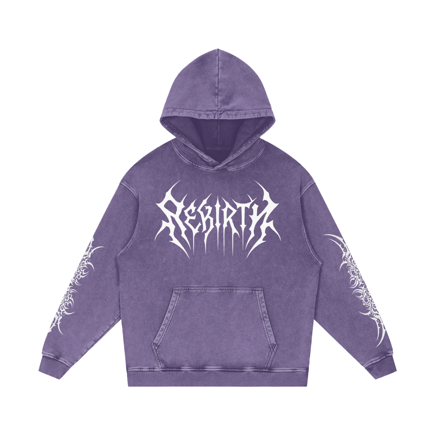 Snow Washed Loose Cotton Hoodie