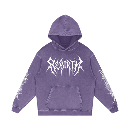 Snow Washed Loose Cotton Hoodie