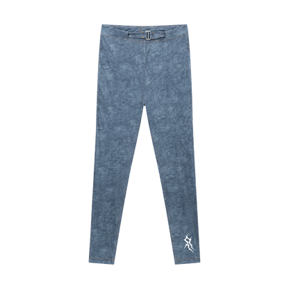 Women's Faux Denim Zip-Fly Leggings