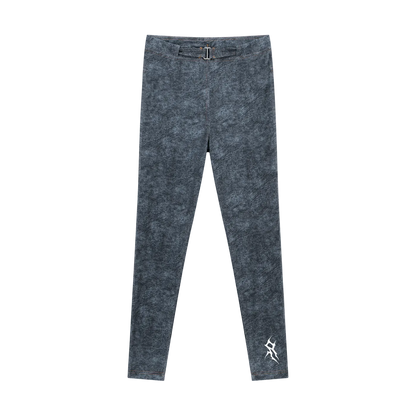 Women's Faux Denim Zip-Fly Leggings