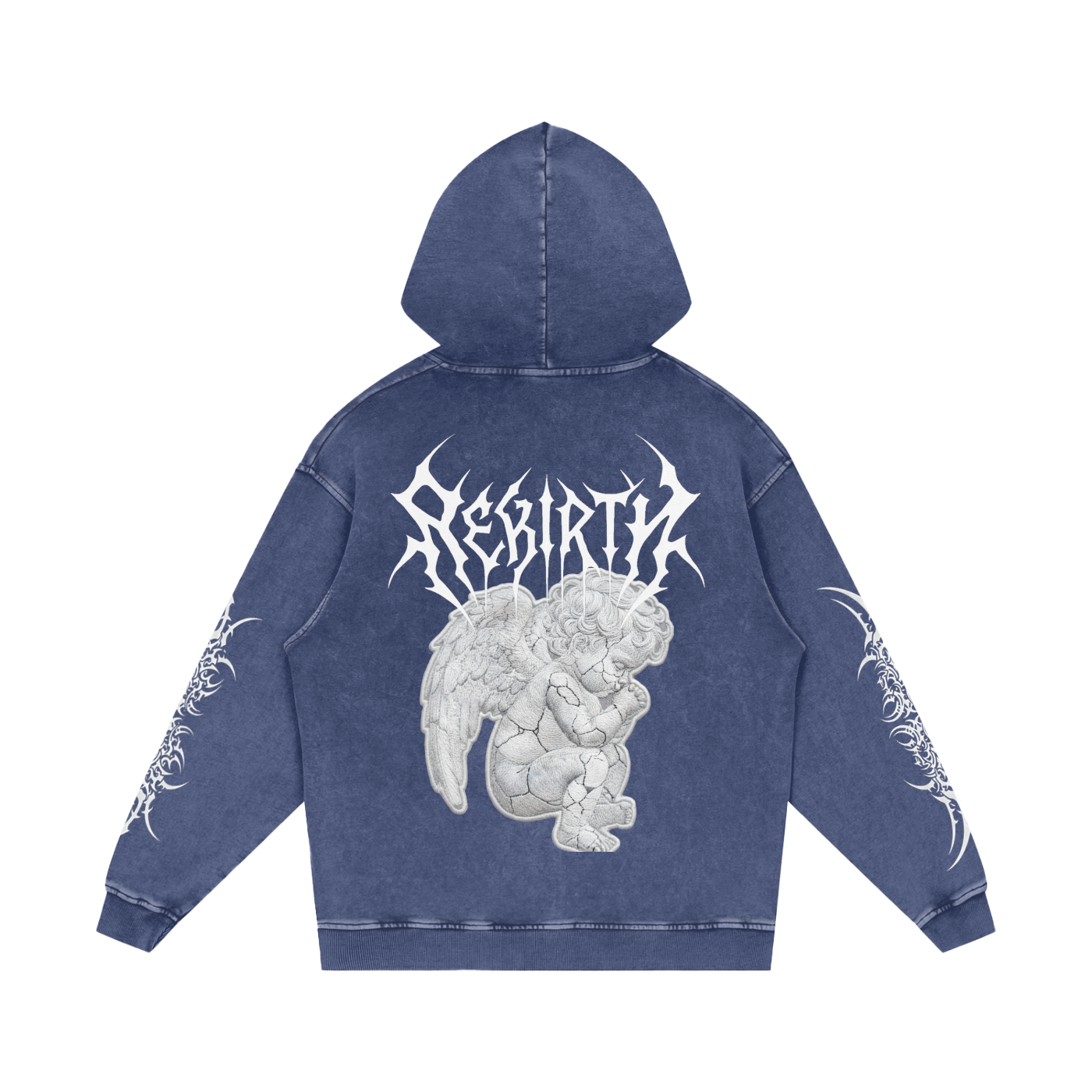 Snow Washed Loose Cotton Hoodie