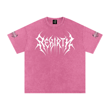 Snow Washed Oversized Cotton T-Shirt