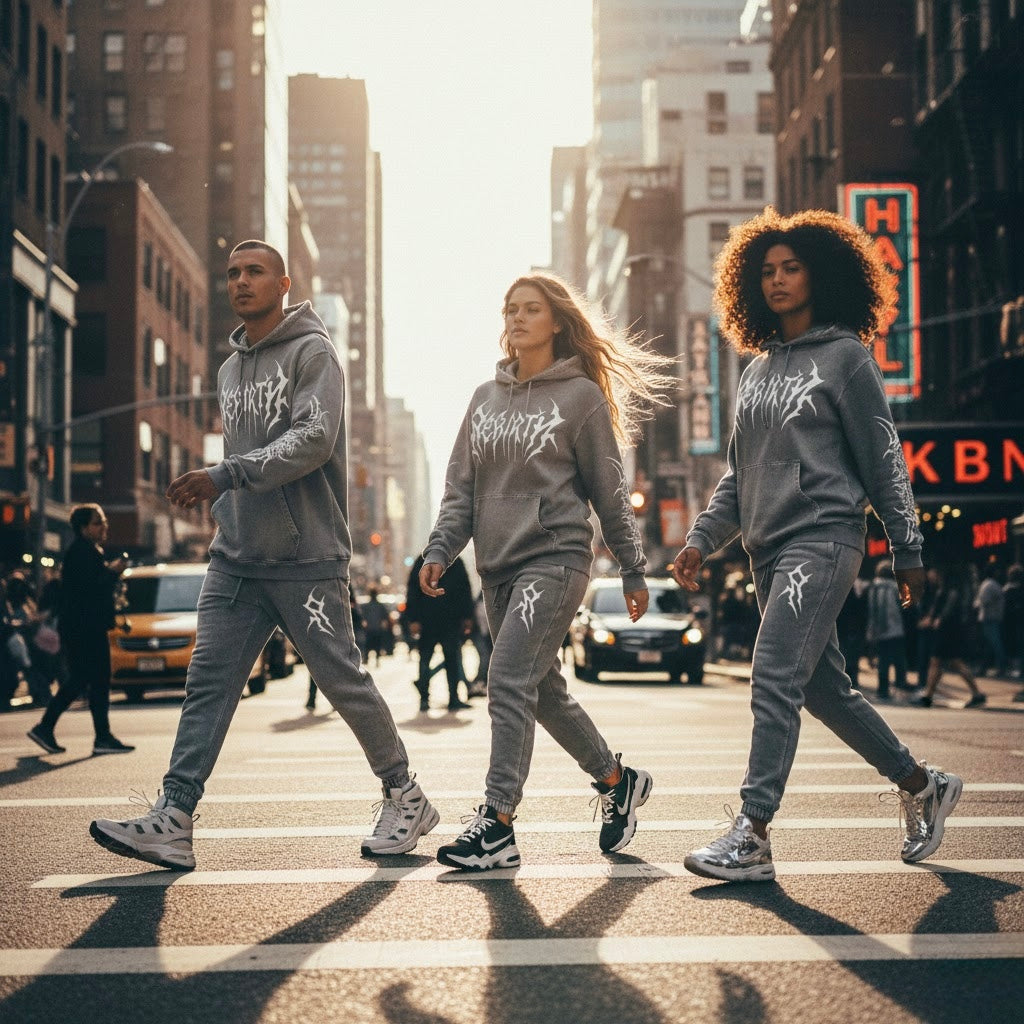 Snow Washed Loose Cotton Hoodie