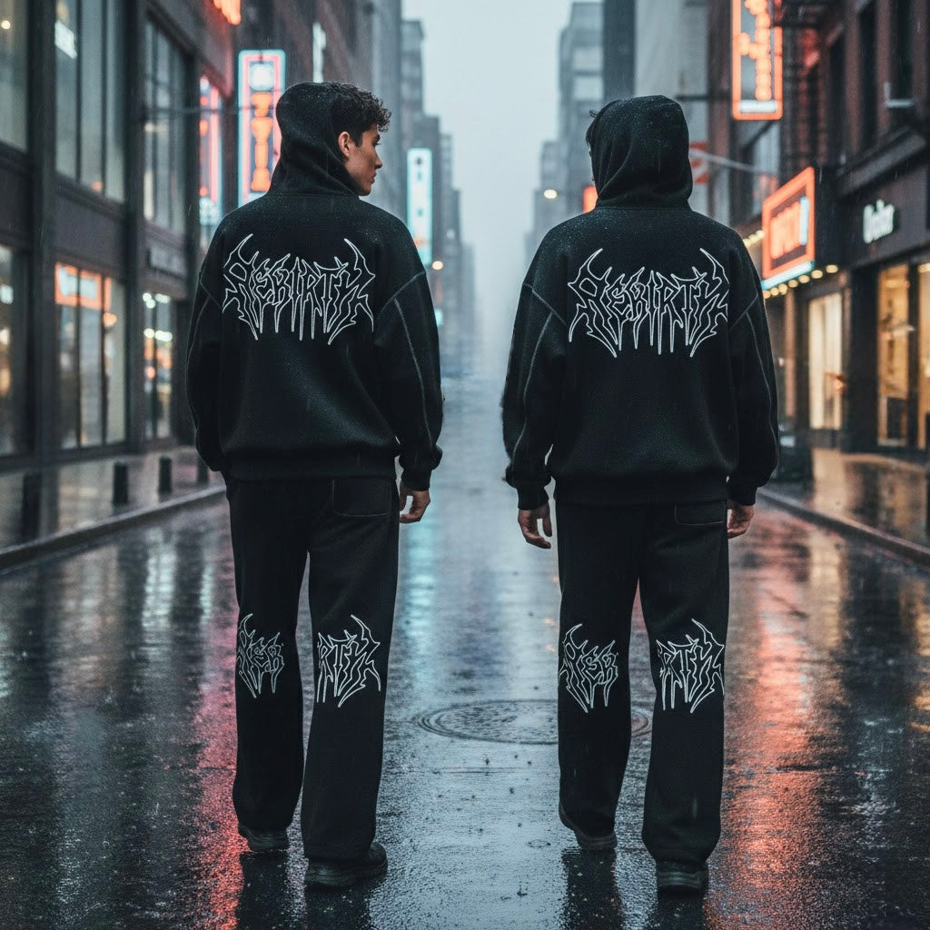 Contrast-Stitched Boxy Fleece Zip Hoodie