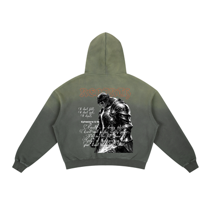 Frayed Sunfade Boxy Fleece Hoodie