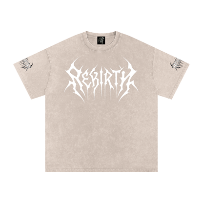 Snow Washed Oversized Cotton T-Shirt