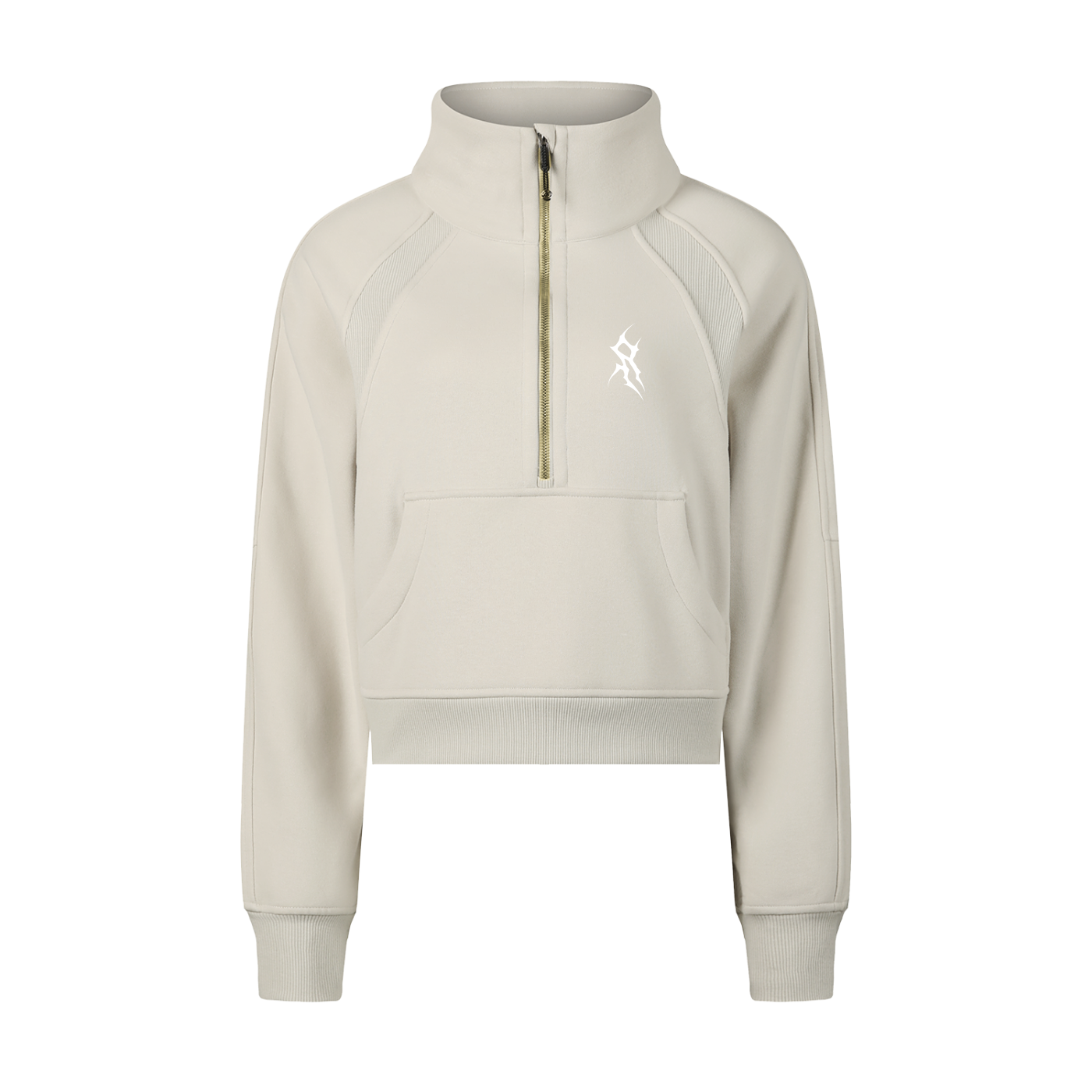 Cropped Half-Zip Sweatshirt