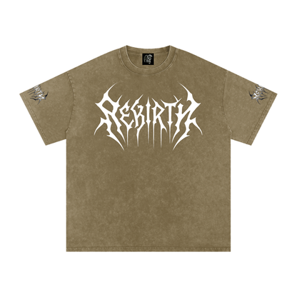 Snow Washed Oversized Cotton T-Shirt