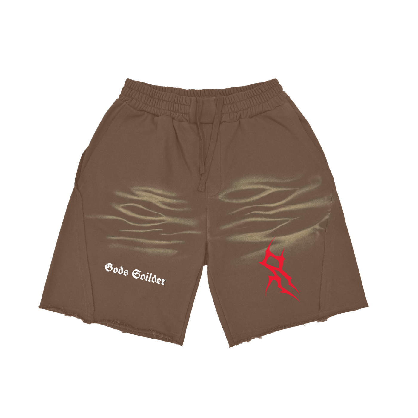 Vintage Washed Tiger Stripes Short Pants