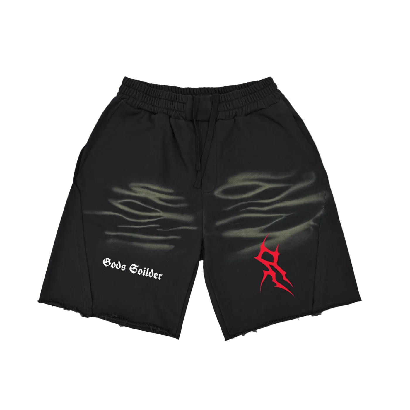 Vintage Washed Tiger Stripes Short Pants