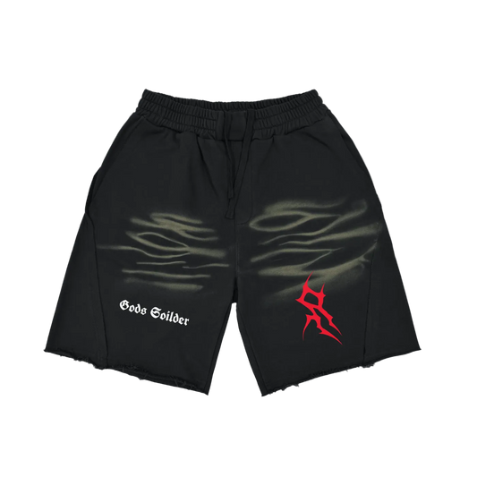 Vintage Washed Tiger Stripes Short Pants