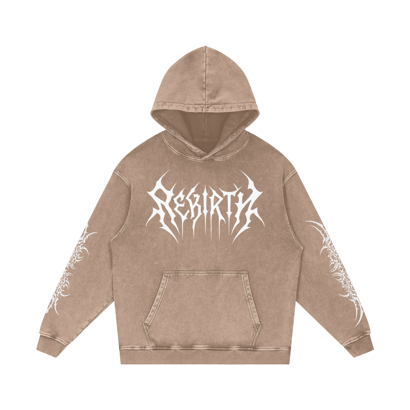 Snow Washed Loose Cotton Hoodie