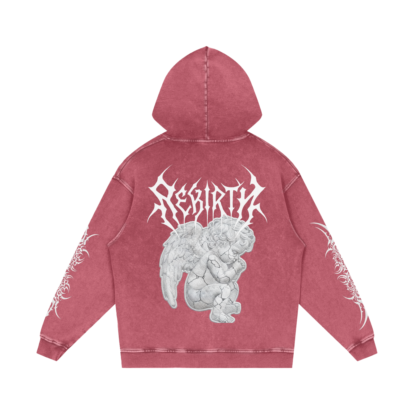 Snow Washed Loose Cotton Hoodie