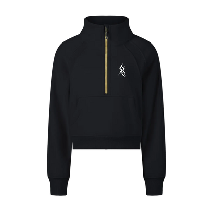 Cropped Half-Zip Sweatshirt